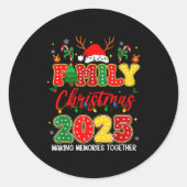 Family Christmas 2025 Matching Outfit Xmas Squad S Ronde Sticker (Voorkant)