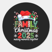 Family Christmas 2025 Matching Outfit Xmas Squad S Ronde Sticker (Voorkant)