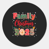 Family Christmas 2025 Matching Outfit Xmas Squad S Ronde Sticker (Voorkant)