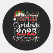 Family Christmas 2025 Matching Outfit Xmas Squad S Ronde Sticker (Voorkant)