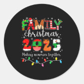 Family Christmas 2025 Matching Outfit Xmas Squad S Ronde Sticker (Voorkant)