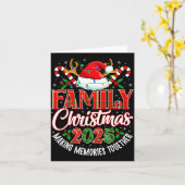 Family Christmas 2025 Matching Pajama Xmas Squad  Kaart (Gele Bloem)