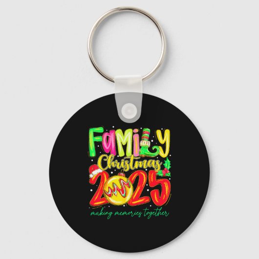 Family Christmas 2025 Matching Santa Tee Xmas Paja Sleutelhanger (Voorkant)