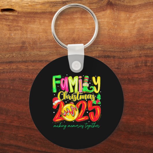 Family Christmas 2025 Matching Santa Tee Xmas Paja Sleutelhanger (Voorkant)
