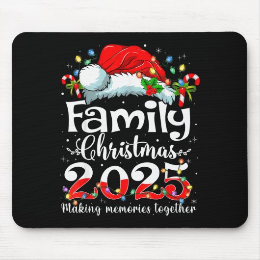 Family Christmas 2025 Matching Squad Santa Elf Fun Muismat (Voorkant)