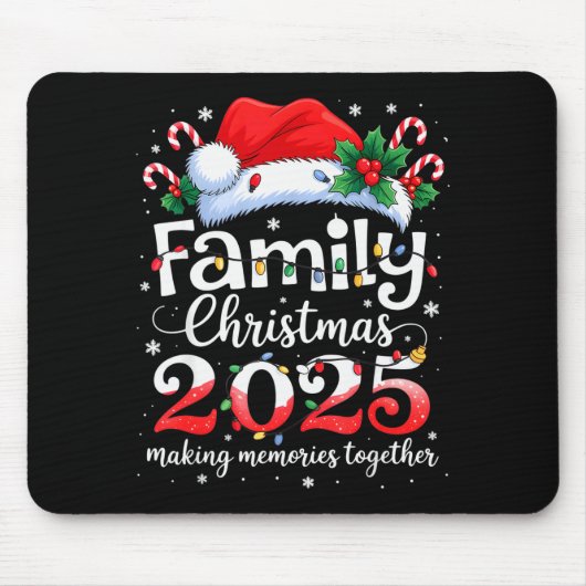 Family Christmas 2025 Matching Squad Santa Elf Fun Muismat (Voorkant)