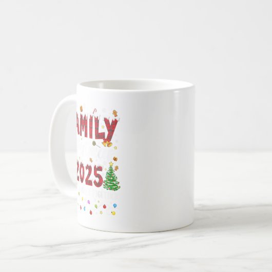 Family Christmas 2025 Matching Squad Santa Red Pla Koffiemok (Voorkant links)