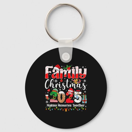 Family Christmas 2025 Matching Squad Santa Xmas Li Sleutelhanger (Voorkant)