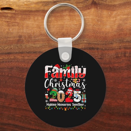 Family Christmas 2025 Matching Squad Santa Xmas Li Sleutelhanger (Voorkant)