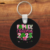 Family Christmas 2025 Matching Tee Xmas Pajamas Gi Sleutelhanger (Voorkant)