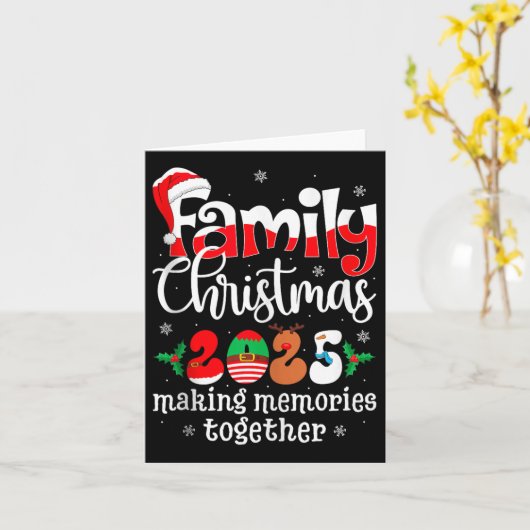 Family Christmas 2025 Matching Xmas Pajamas Christ Kaart (Gele Bloem)