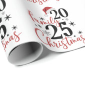 Family Christmas 2025 Squad Reunion Matching Cadeaupapier (Rol Hoek)