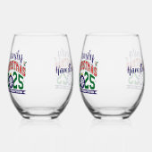 Family Christmas 2025 Wijnglas Zonder Voet (Links)