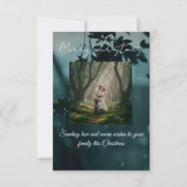 Family Christmas Card Custom Photo Holiday Message Bedankkaart (Voorkant)