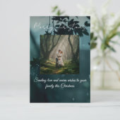 Family Christmas Card Custom Photo Holiday Message Bedankkaart (Staand voorkant)