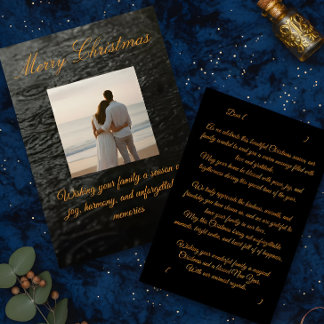 Family Christmas Card – Editable Design Bedankkaart