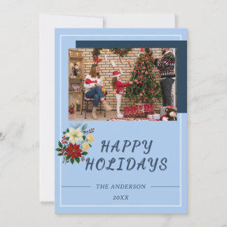 “Family Christmas Card | Happy Holidays Photo Card Bedankkaart