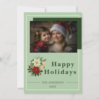 “Family Christmas Card | Happy Holidays Photo Card Bedankkaart