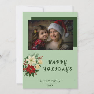 “Family Christmas Card | Happy Holidays Photo Card Bedankkaart