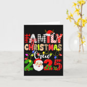 Family Christmas Crew 2025 Matching Outfit Xmas Sq Kaart (Gele Bloem)
