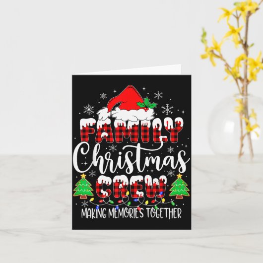 Family Christmas Crew Making Memories Matching Paj Kaart (Gele Bloem)