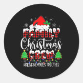 Family Christmas Crew Making Memories Matching Paj Ronde Sticker (Voorkant)