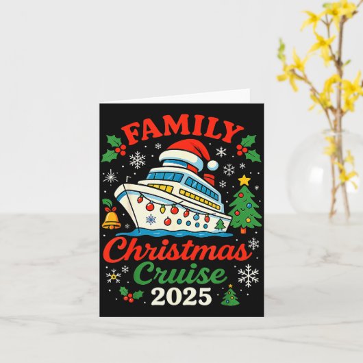 Family Christmas Cruise 2025 Matching Family Winte Kaart (Gele Bloem)