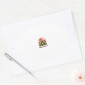 Family christmas frogs (1) ovale sticker (Envelop)