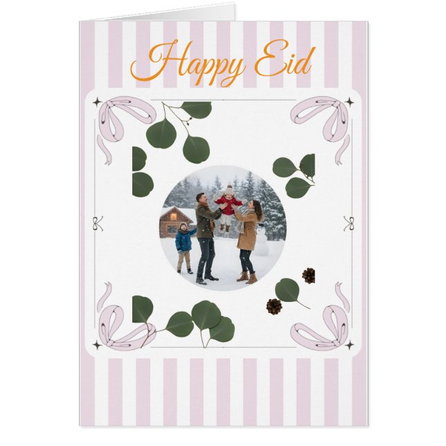 Family Christmas Invitation — Celebrate Love, Laug (Voorkant)