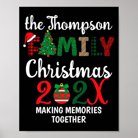 Family Christmas Making Memories Together Poster (Voorkant)