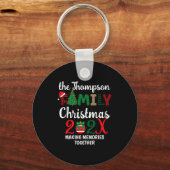 Family Christmas Making Memories Together  Sleutelhanger (Voorkant)