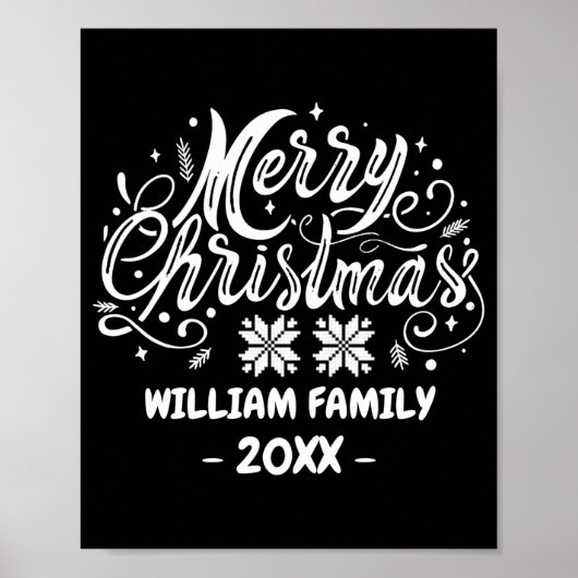 Family Christmas Matching Pajama Xmas Party  Poster (Voorkant)