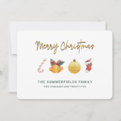 Family Christmas Modern Chic Elegant Feestdagenkaart (Voorkant)