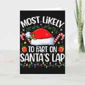 Family Christmas Most Likely To Fart On Santa's La Kaart (Voorkant)