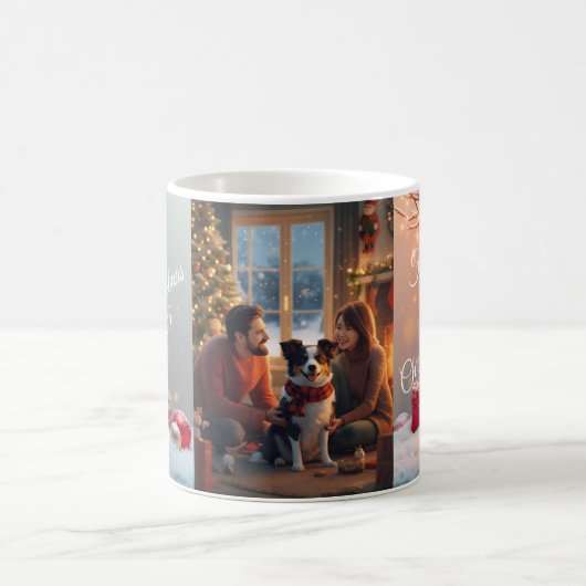 Family Christmas Mug with Border Collie – Cozy Hol Koffiemok (Center)