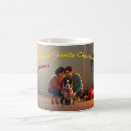 Family Christmas Mug with Border Collie – Cozy Hol Koffiemok