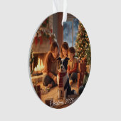 Family Christmas Ornament with Border Collie – Coz (voorkant)