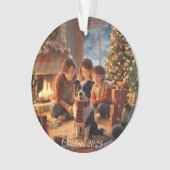 Family Christmas Ornament with Border Collie – Coz (voorkant)