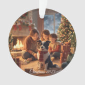 Family Christmas Ornament with Border Collie – Coz (voorkant)