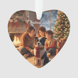 Family Christmas Ornament with Border Collie – Coz