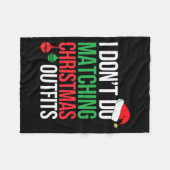 Family Christmas Pajamas I Dont Do Matching Christ Fleece Deken (Voorkant (Horizontaal))