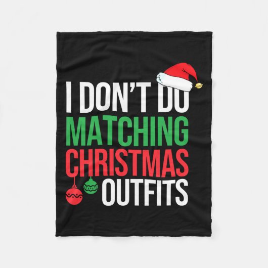 Family Christmas Pajamas I Dont Do Matching Christ Fleece Deken (Voorkant)