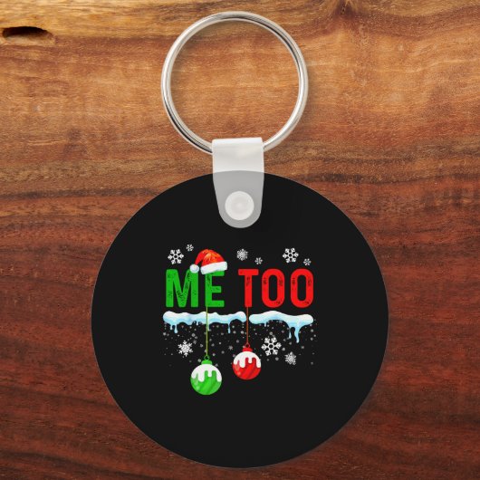 Family Christmas Pajamas Matching Couple Holiday H Sleutelhanger (Voorkant)