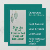 Family Christmas Party Kaart (Voorkant / Achterkant)