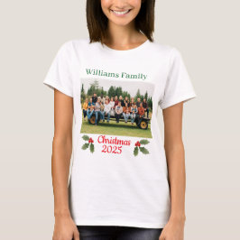 Family Christmas Personalize Name & Photo T-shirt