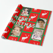 Family Christmas Photo Cadeaupapier (Uitgerold)