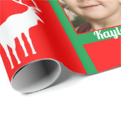 Family Christmas Photo Cadeaupapier (Rol Hoek)