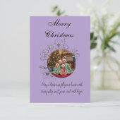 Family Christmas Photo Card Bedankkaart (Staand voorkant)