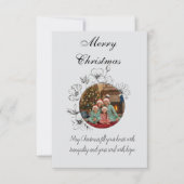 Family Christmas Photo Card Bedankkaart (Voorkant)