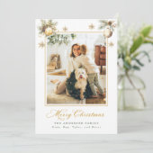 Family Christmas Photo Card Kaart (Staand voorkant)